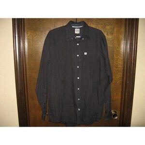 Mens Cinch Black Button Front Long Sleeve Western Cowboy Shirt Size M